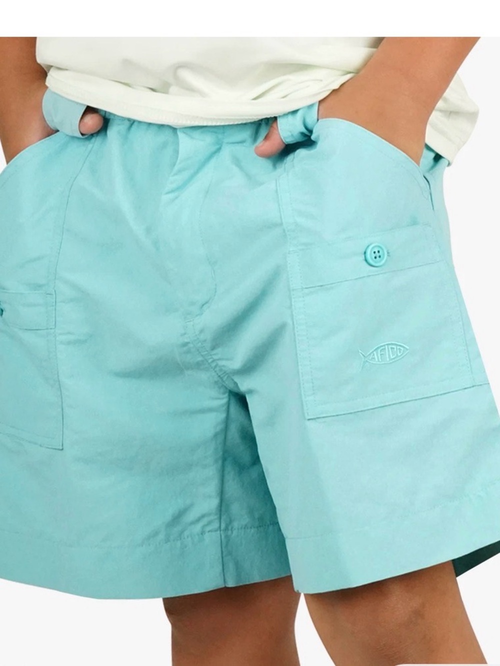 AFTCO Kids Aqua Utility Cargo Shorts